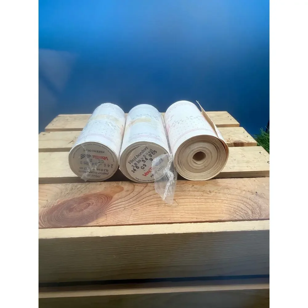 Vintage Venilia Floral Wallpaper Border - (Lot of 3 Rolls)